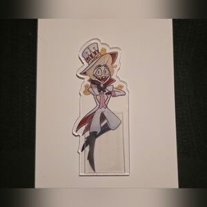 Lucifer Phone Peeker! Hazbin Hotel Lucifer Acrylic Phone Computer Buddy NEW
